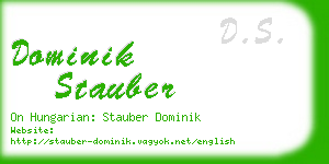 dominik stauber business card